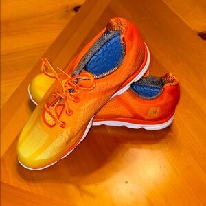 FootJoy Orange and Yellow Women's Golf Shoes